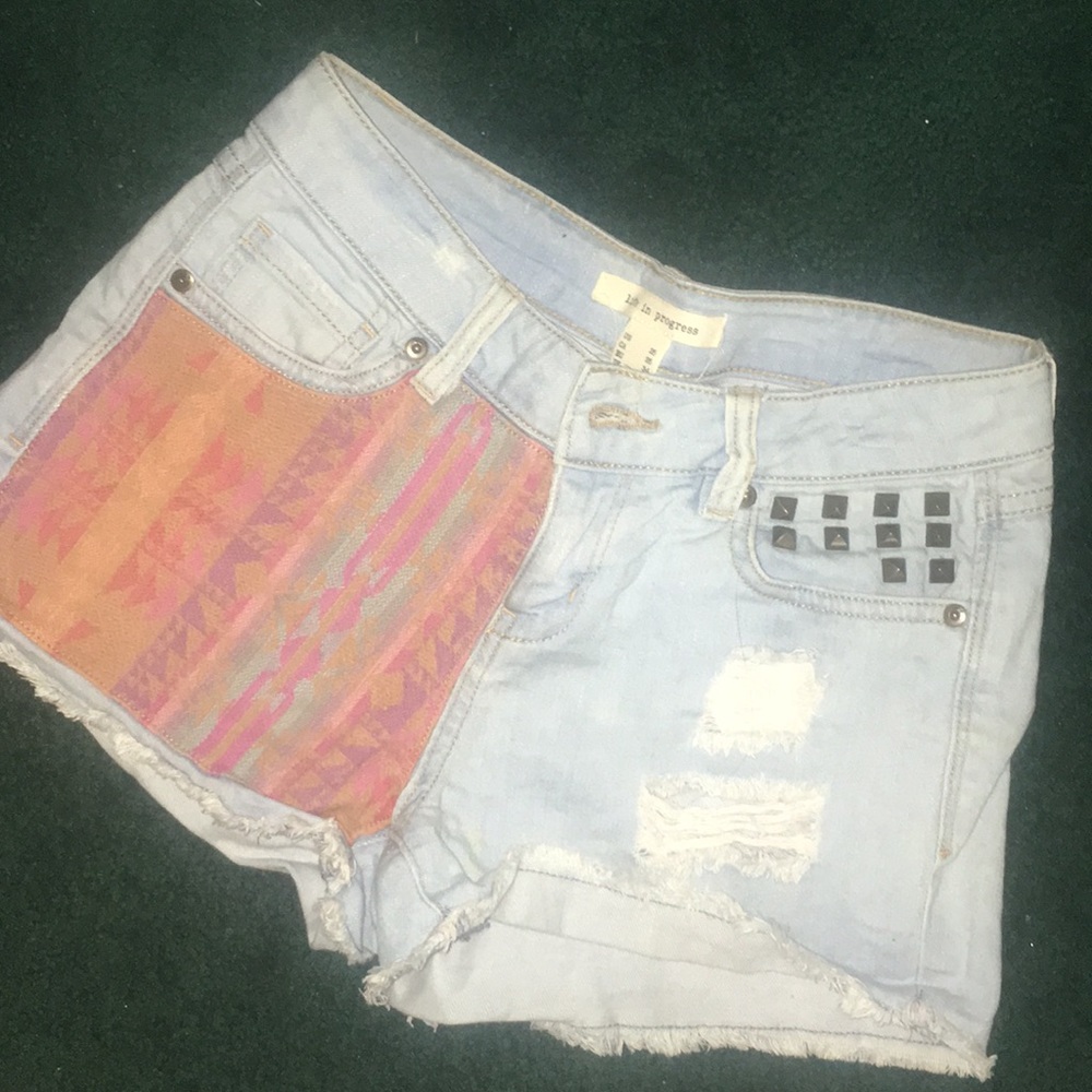 High waisted Aztec shorts